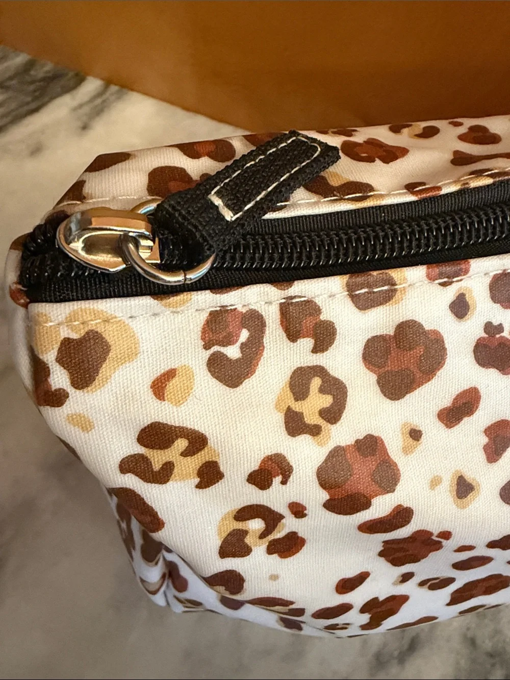SCOUT Packin' Heat makeup bag in leopard 🐆 print pattern